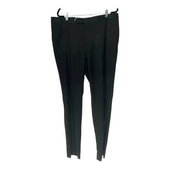 David Donahue Roarke Tux CT Black Wool Tuxedo Dress Pants Size 42R